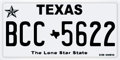 TX license plate BCC5622