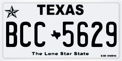 TX license plate BCC5629