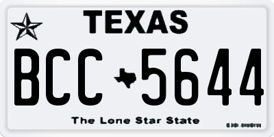 TX license plate BCC5644