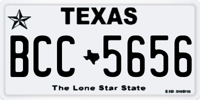 TX license plate BCC5656