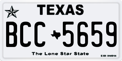 TX license plate BCC5659