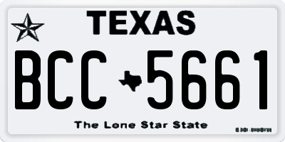 TX license plate BCC5661