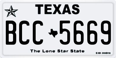 TX license plate BCC5669