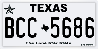 TX license plate BCC5686