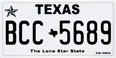 TX license plate BCC5689
