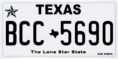 TX license plate BCC5690