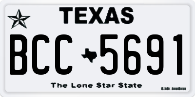 TX license plate BCC5691