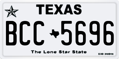TX license plate BCC5696