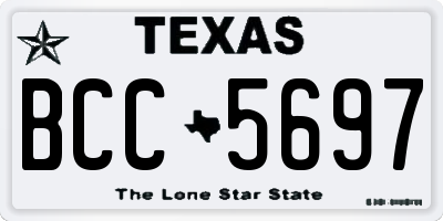 TX license plate BCC5697