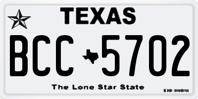 TX license plate BCC5702
