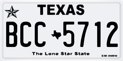TX license plate BCC5712