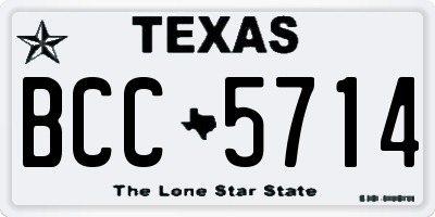 TX license plate BCC5714