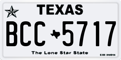 TX license plate BCC5717