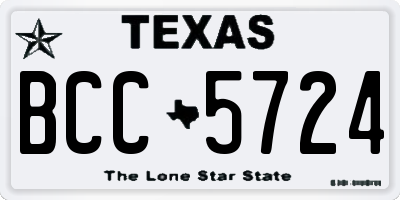 TX license plate BCC5724
