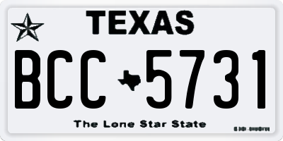 TX license plate BCC5731