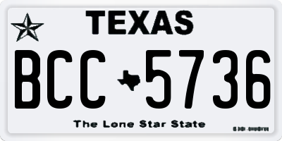 TX license plate BCC5736
