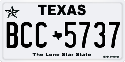 TX license plate BCC5737