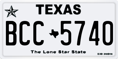 TX license plate BCC5740
