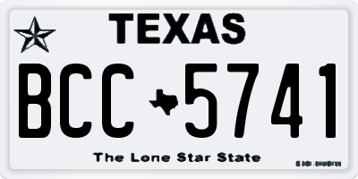 TX license plate BCC5741