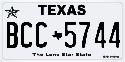 TX license plate BCC5744
