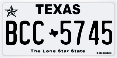 TX license plate BCC5745