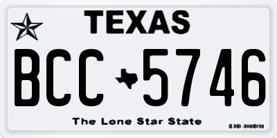 TX license plate BCC5746