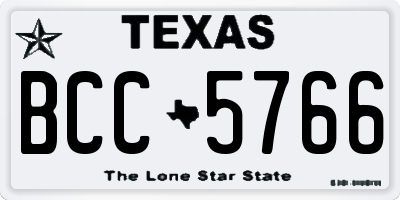 TX license plate BCC5766