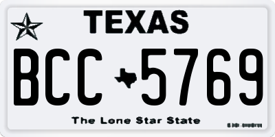 TX license plate BCC5769