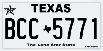 TX license plate BCC5771