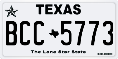 TX license plate BCC5773