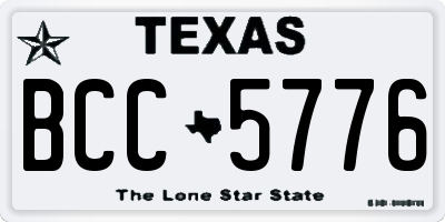 TX license plate BCC5776