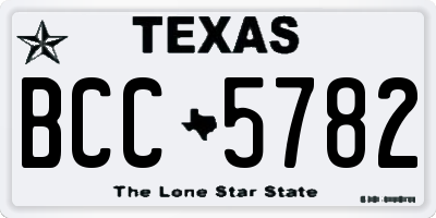 TX license plate BCC5782