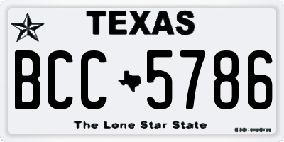 TX license plate BCC5786