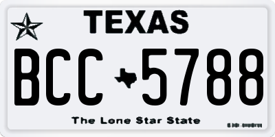 TX license plate BCC5788
