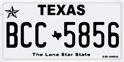 TX license plate BCC5856