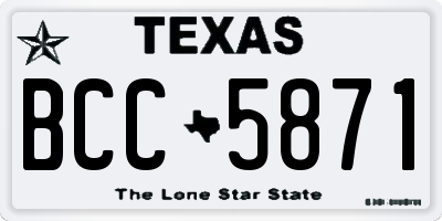 TX license plate BCC5871