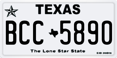 TX license plate BCC5890