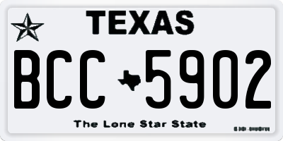 TX license plate BCC5902