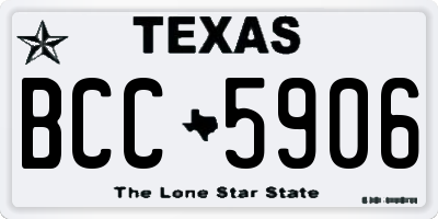 TX license plate BCC5906