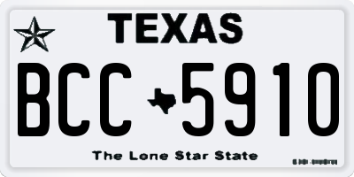 TX license plate BCC5910