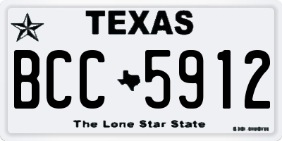 TX license plate BCC5912
