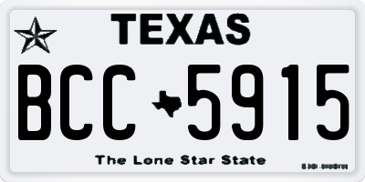 TX license plate BCC5915