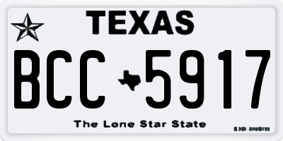 TX license plate BCC5917