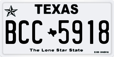TX license plate BCC5918