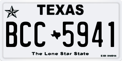 TX license plate BCC5941