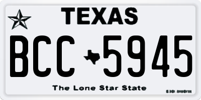 TX license plate BCC5945