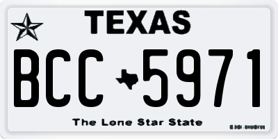 TX license plate BCC5971