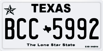 TX license plate BCC5992