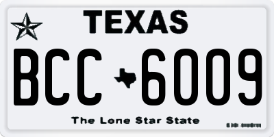 TX license plate BCC6009