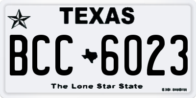 TX license plate BCC6023